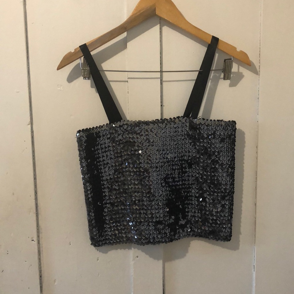 Joseph Ribkoff Black Sequin Tank Top